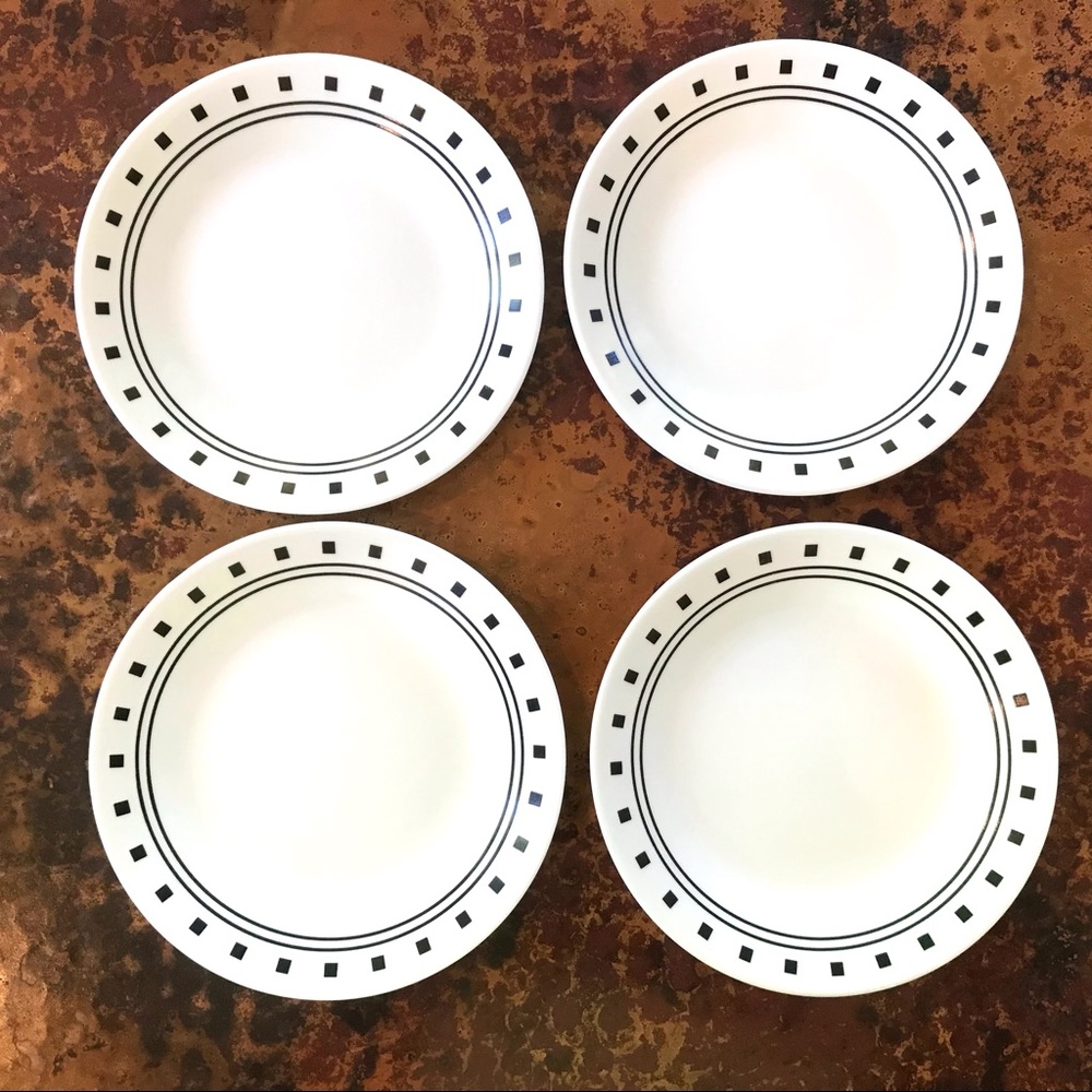 Four Corelle City Block Appetizer Plates #2